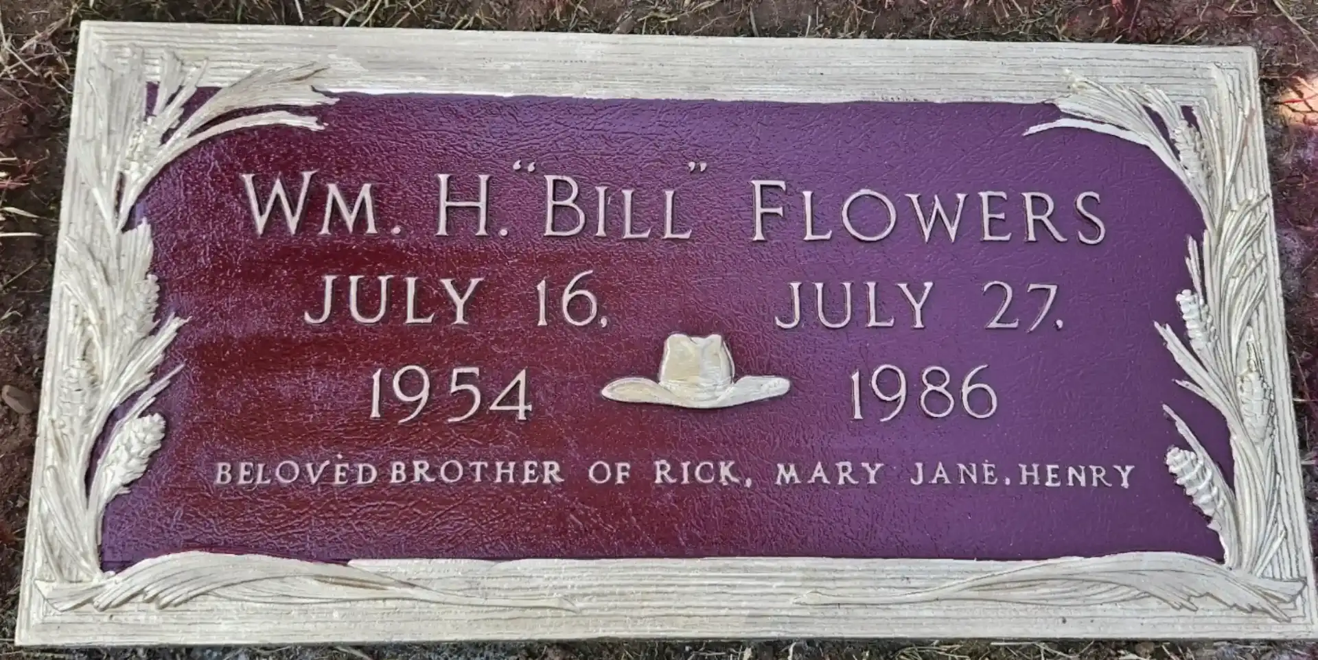 William Flowers bronze marker after restoration