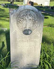 Headstone in Florida before cleaning